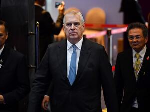 Britain's Prince Andrew, Duke of York arrives for the ASEAN Business and Investment Summit in Bangkok on November 3, 2019. (AFP/ File)