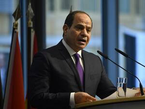 Egypt's President Abdel Fattah al-Sisi addresses participants of the "G20 Investment Summit - German Business and the CwA Countries 2019" on the sidelines of a Compact with Africa (CwA) in Berlin on November 19, 2019. John MACDOUGALL / POOL / AFP