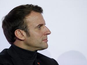 French President Emmanuel Macron looks on as he attends the ceremony marking the 80th anniversary of the French National Centre for Scientific Research (CNRS) at the Palais de la Decouverte in Paris, France, November 26, 2019. BENOIT TESSIER / POOL / AFP