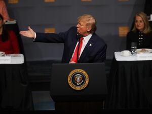 US President Donald Trump speaks at the Economic Club of New York on November 12, 2019 in New York City. (AFP/ File Photo)