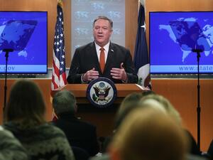 U.S. Secretary of State Mike Pompeo speaks to the media in the briefing room at the State Department, on November 26, 2019 in Washington, DC. (AFP/ File Photo)