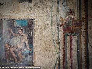 Pictured holding a swan on her lap while not wearing any clothes the mythical Leda has been found painted in similar scenes in houses in Pompeii. (Shutterstock/ File Photo)