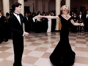 HRH Princess of Wales famously danced with actor John Travolta during a 'White House' party in 1985 hosted by President Ronald Reagan & First Lady; his wife Nancy (Twitter)