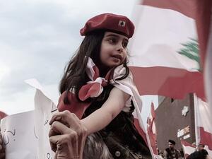 Feminist march departing towards downtown Beirut to join the major demo (Twitter)