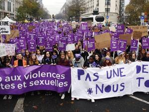Thousands March in France Against Domestic Violence After Over 130 Women Killed by Partners   (Twitter)