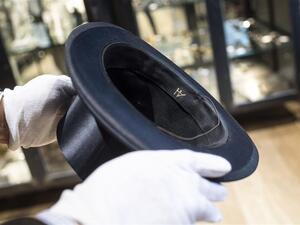 A Lebanese businessman who bought a $55,300 Hitler top hat at an auction. (Twitter)