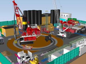 The team reviewed the site conditions at a number of key scheduled milestones and took measurements on the 4D model to identify any asset protection requirements and also explore potential crane locations. The team reviewed the site conditions at a number of key scheduled milestones and took measurements on the 4D model to identify any asset protection requirements and also explore potential crane locations.