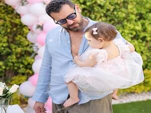 عمرو يوسف يحتفل بعيد ميلاد (حياة) الأول