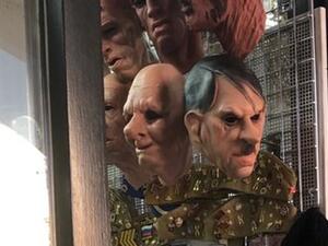 Masks of Nazi Germany leader Adolf Hitler (Twitter)