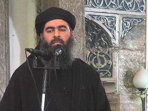 An image grab taken from an ISIL propaganda video released shows Abu Bakr Al Baghdadi, adressing Muslim worshippers at a mosque in Mosul. Baghdadi. (AFP/ File Photo)
