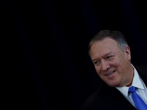 US Secretary of State Mike Pompeo delivers remarks on "Human Rights in Iran," at the State Department in Washington, DC, on December 19, 2019. Olivier Douliery / AFP