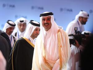 Tamim ben Hamad Al Thani, Emir of Qatar, attends the Doha Forum 2019 at the Sheraton Grand Doha Resort & Convention Hotel in Doha, Qatar, December 14th of 2019. (AFP/ File Photo)