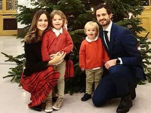 Prince Carl Philip, 40, and Princess Sofia of Sweden, 35, posed with their young children Alexander, 3, and Gabriel, 2, in the adorable family snap  (Instagram)