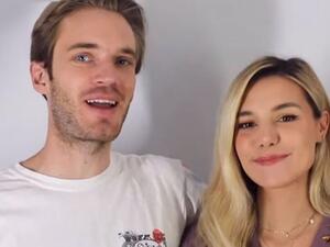 PewDiePie and wife Marzia (Twitter)