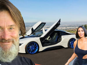 جيم كيري وكيم داردشيان وسيارة فخمة