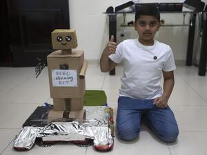 Nine-year-old Harshith is a Grade 4 student of Bright Riders School Abu Dhabi. (Twitter)