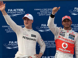 صورة أرشيفية لهاميلتون وشوماخر