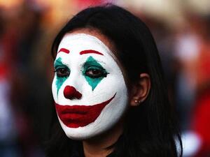 Protestors in Chile, Beirut and Hong Kong have adopted the Joker's clown mask to represent their anti-establishment views  (Twitter)