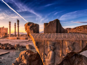 Persepolis (Old Persian: Pārsa) was the ceremonial capital of the Achaemenid Empire (ca. 550–330 BCE). It is situated 60 km northeast of the city of Shiraz in Fars Province, Iran (Shutterstock)	