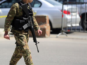 Armed Lebanese soldier patrols a street of Beirut. (Shutterstock/ File Photo)
