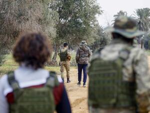 Fighters loyal to the internationally recognised Libyan Government of National Accord (GNA) patrol an area south of the Libyan capital Tripoli on January 12, 2020. (AFP/ File Photo)