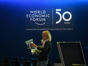 A staff member prepares translators in the Congress center ahead of the annual meeting of the World Economic Forum (WEF) on January 20, 2020 in Davos. Fabrice COFFRINI / AFP