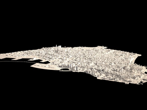 An image of Salim al-Kadi's 3-D map of Beirut
