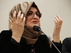 'Although he is gone, I feel his presence here right now,' Cengiz told lawmakers on Thursday (AFP)