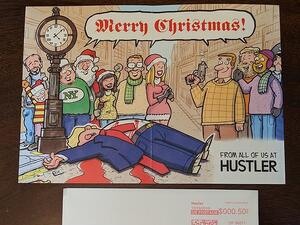 The card was a reference to Trump's comment during the 2016 presidential campaign, when he bragged: 'I could stand in the middle of Fifth Avenue and shoot somebody and I wouldn't lose any voters, OK?' (Dailymail)