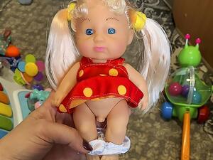 This doll, dressed in women's clothes but with male genitalia, was seen at a toy shop in the Siberian city of Novosibirsk in south-central Russia. (Daily Mail)