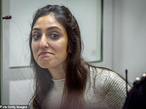 Issachar is seen gesturing during an appeal hearings in a courtroom in Moscow, Russia, on December 19, 2019. (AFP/ File Photo)