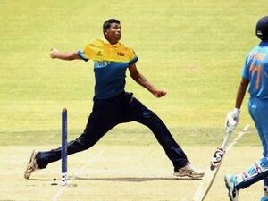 17-year-old Sri Lanka fast bowler Matheesha Pathirana bowling a delivery at 175 kmph. (Twitter)