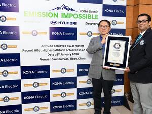 Hyundai KONA Electric Makes It to Guinness World Records Feat