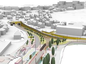 Bergen Light Rail Norway – Track Section and Templates in OpenRoads Designer.   