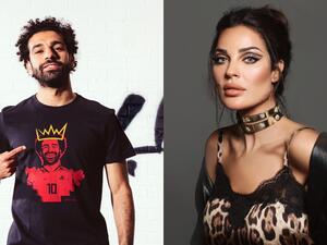 Mohamed Salah and Nadine Njeim