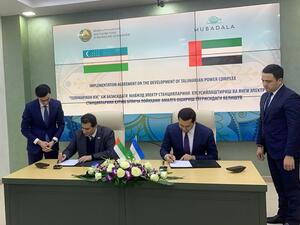 During the event Mubadala and the Ministry of Investment and Foreign Trade, and JSC Thermal Power Plants Sign an Implementation Agreement for the Talimarjan Power Complex in the Republic of Uzbekistan