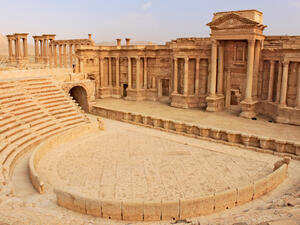 Ruins of the ancient amphitheater in Palmyra on syrian desert. (Shutterstock/ File Photo)
