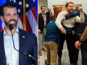 فيما كان الرجل الغاضب يتقدم استنفر عناصر الحرص الخاص وحاصروه وسيطرو