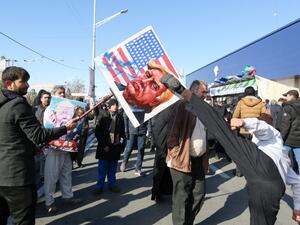 Iranians attend commemorations marking 41 years since the Islamic Revolution in the capital Tehran's Azadi Square on February 11, 2020. AFP