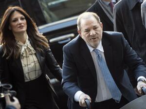 Harvey Weinstein arrives at the Manhattan Criminal Court, on February 24, 2020 in New York City. The jury in Harvey Weinstein's rape trial hinted it was struggling to reach agreement on the most serious charge of predatory sexual assault as day four of deliberations ended February 21, 2020 without a verdict. AFP