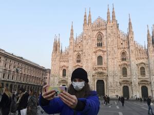 Italy reported on February 24, 2020, its fourth death from the new coronavirus, an 84-year old man in the northern Lombardy region, as the number of people contracting the virus continued to mount. Miguel MEDINA / AFP