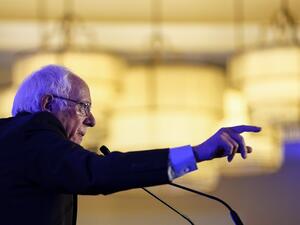 Democratic presidential candidate Sen. Bernie Sanders (I-VT) speaks at the South Carolina Democratic Party "First in the South" dinner on February 24, 2020 in Charleston, South Carolina. AFP