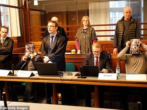 Ahmed Remmo, 21, and his cousin Wissam, 23, (right) were both jailed for four years and six months. Security guard Dennis W, 21, (left) was jailed for three years and four months at a court in Berlin. AFP