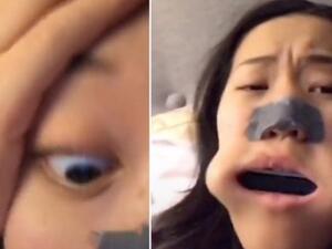 A Canadian teenager had to go to the hospital after the harmonica she put in her mouth got lodged in her jaw. (Video Screenshot)