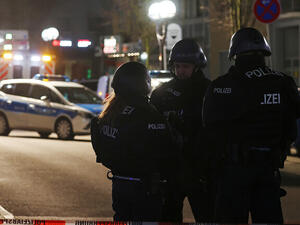 موقع اطلاق النار في بلدة هاناو قرب مدينة فرانكفورت