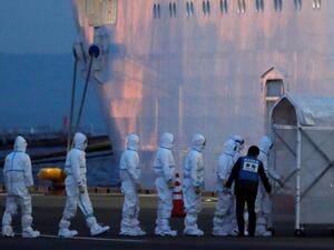 سفينة "أميرة الماس" السياحية التي وضعت قيد الحجز الصحي قبالة سواحل اليابان 