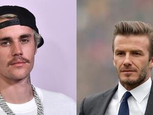 ديفيد بيكهام وجاستين بيبر