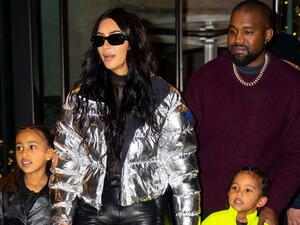 كيم كارداشيان وكانيه ويست ونورث