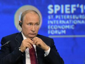 In this file photo taken on June 07, 2019 Russian President Vladimir Putin attends a plenary session of the St. Petersburg International Economic Forum (SPIEF) in Saint Petersburg. Russia will not hold its main business showcase, the Saint Petersburg International Economic Forum, in June due to the novel coronavirus outbreak, the head of its organising committee said on March 5, quoted by Russian news agencies. Olga MALTSEVA / AFP In this file photo taken on June 07, 2019 Russian President Vladimir Putin attends a plenary session of the St. Petersburg International Economic Forum (SPIEF) in Saint Petersburg. Russia will not hold its main business showcase, the Saint Petersburg International Economic Forum, in June due to the novel coronavirus outbreak, the head of its organising committee said on March 5, quoted by Russian news agencies. Olga MALTSEVA / AFP