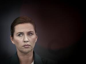 Denmark's Prime Minister Mette Frederiksen gives a press statement to comment on the situation concerning the spread of the novel coronavirus, in the Prime Ministry in Copenhagen, on March 10, 2020. Denmark so far has registered 156 persons potisiv with the COVID-19 disease. Liselotte Sabroe / Ritzau Scanpix / AFP